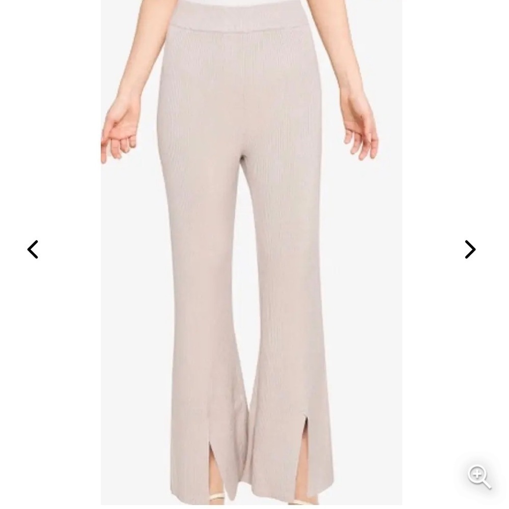 Abercrombie & Fitch Ribbed Knit Split Ankle Pants